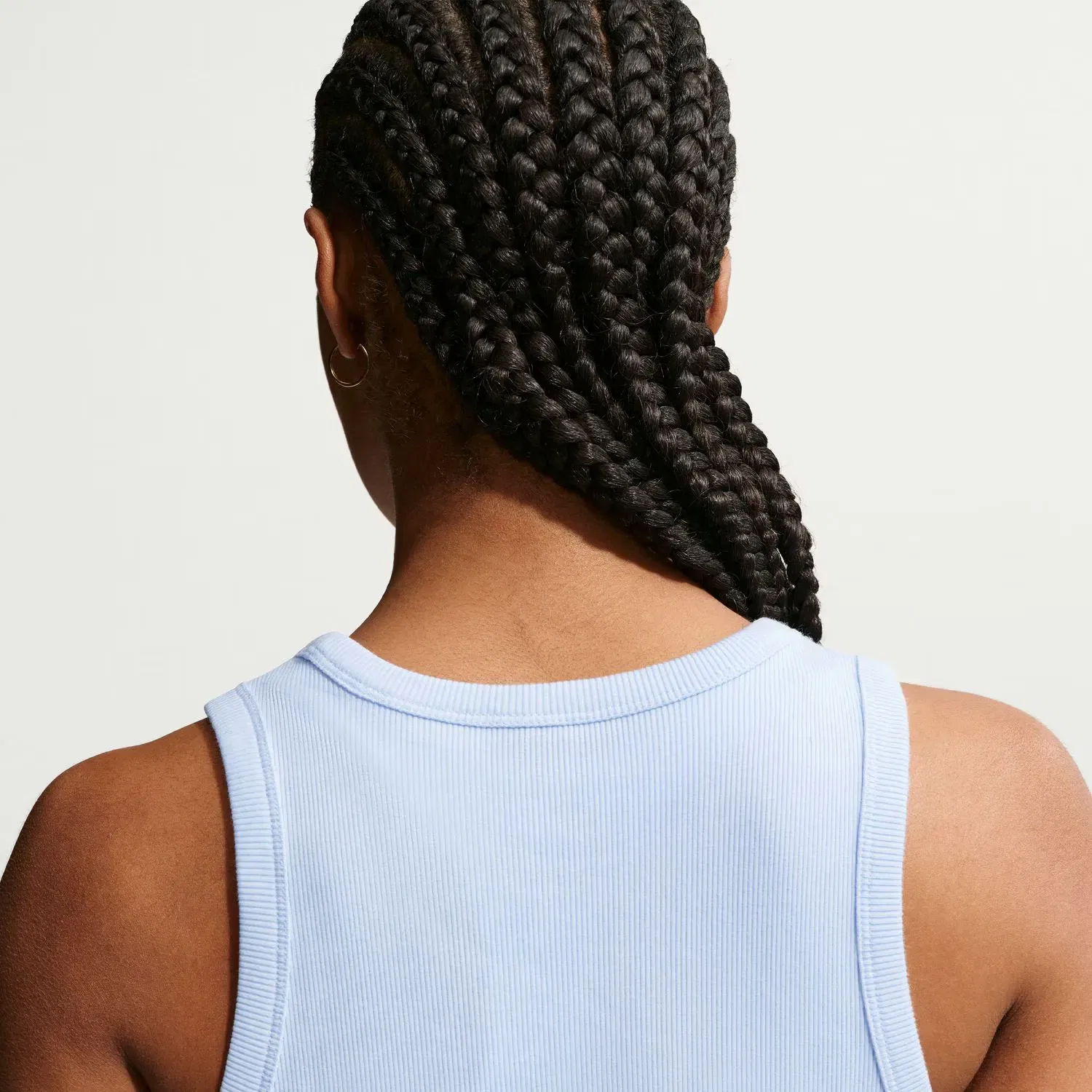 Женский топ-майка Nike Sportswear Rib Tight Tank, Blue — фото 3