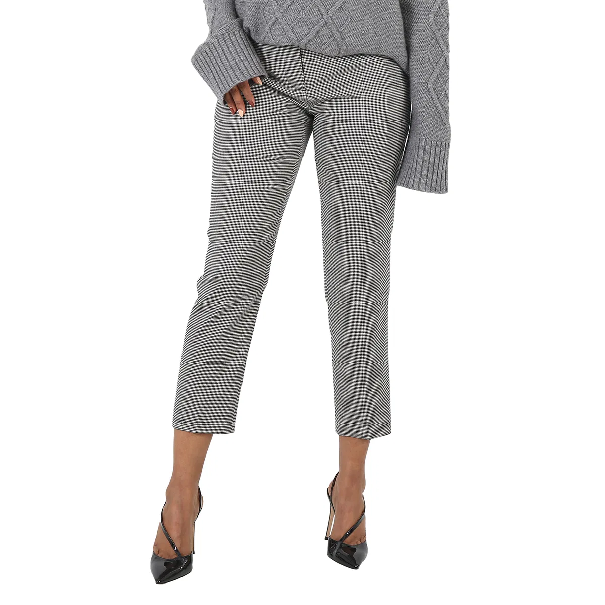 Брюки женские укороченные Check Cropped Tailored Burberry, Black