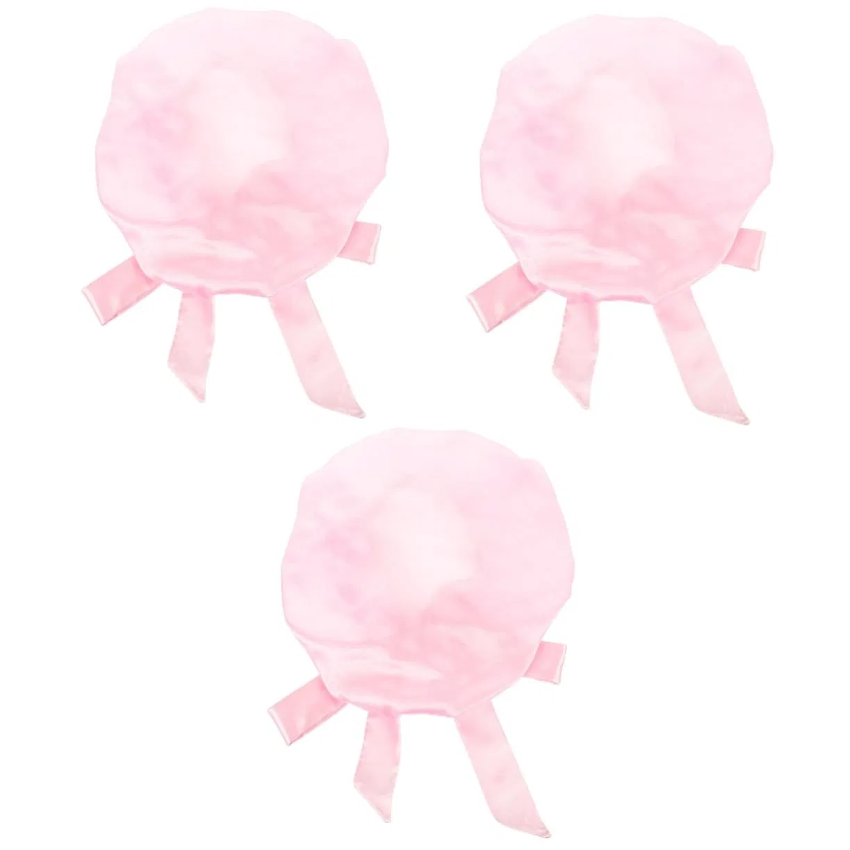 Шапочка для душа 3-Pack Satin, Abaodam, Pink, 30x26x0.5 cm