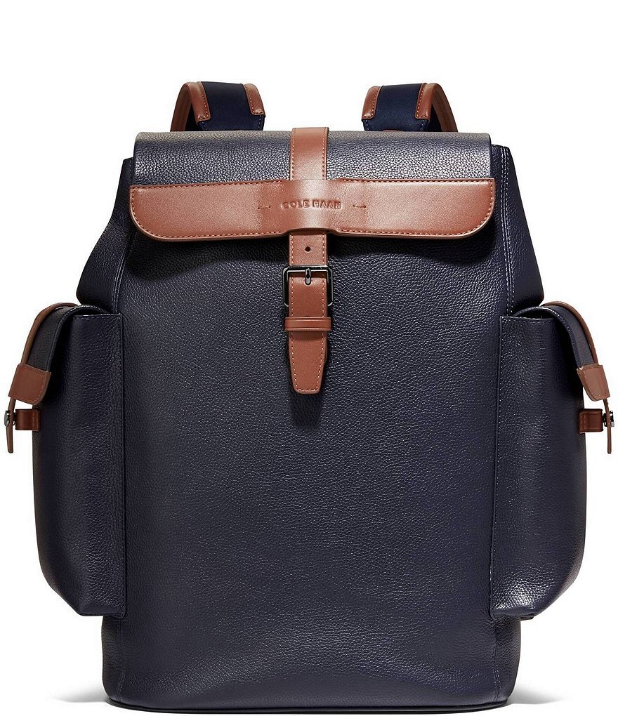 

Кожаный рюкзак Cole Haan Triboro, синий