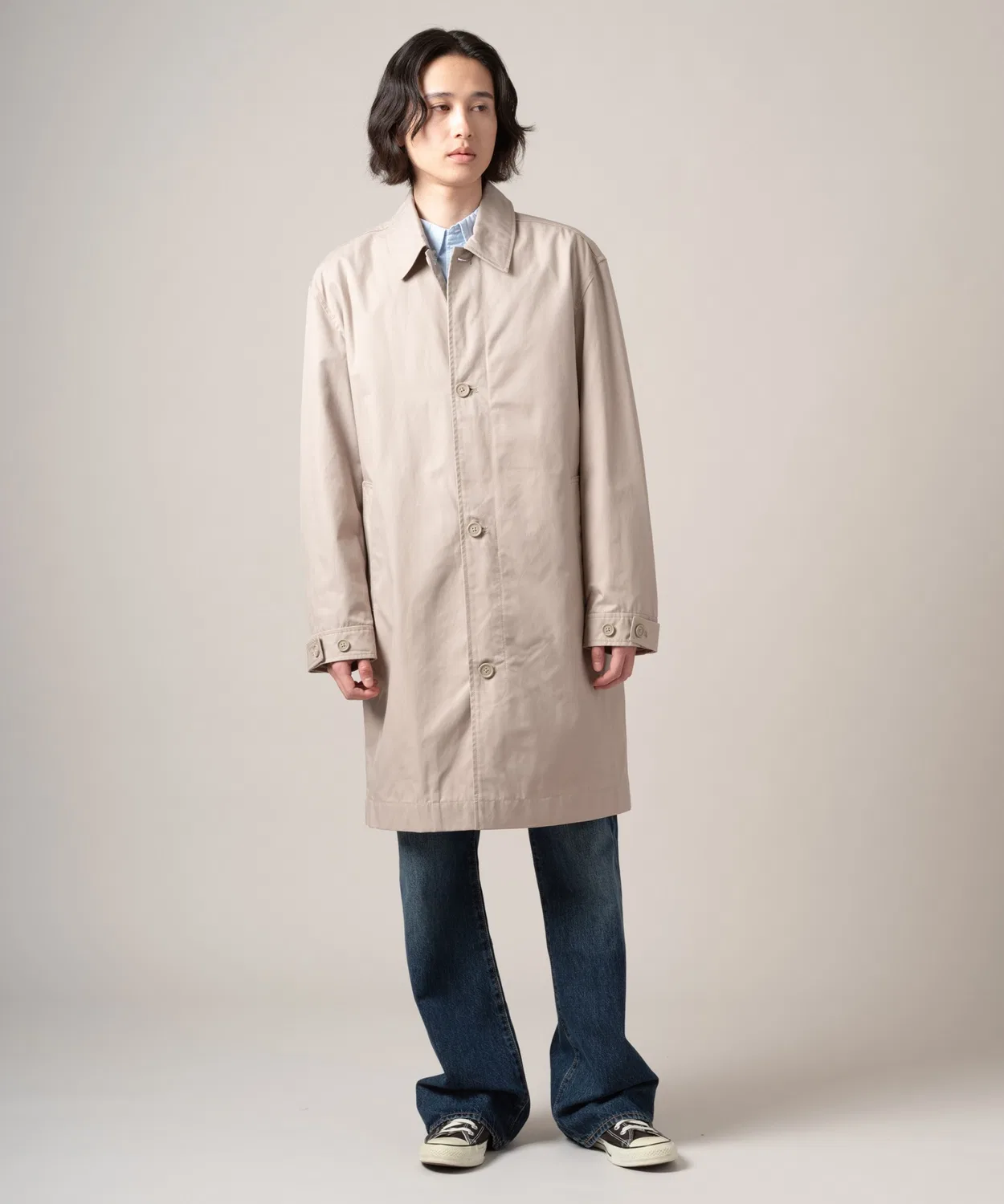 Мужское пальто-тренч с длинным рукавомTiburon Car Coat Levi's, Beige — фото 4