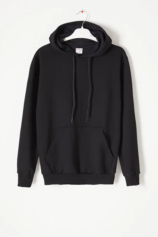 Детское худи с капюшоном хлопковая Cansın Mini, Black