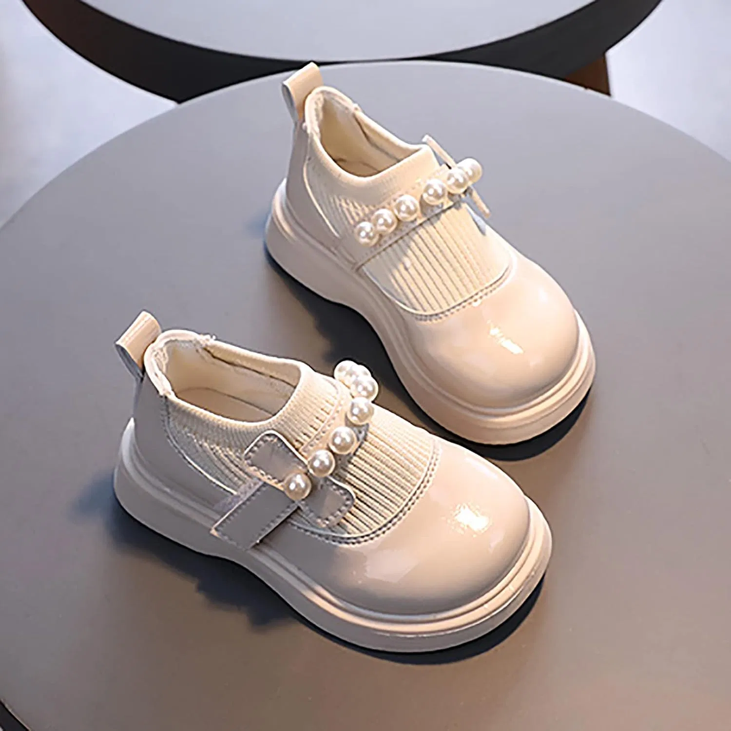 Детские зимние сапоги для девочек с принтом, модель Winter Boots, Beige — фото 2