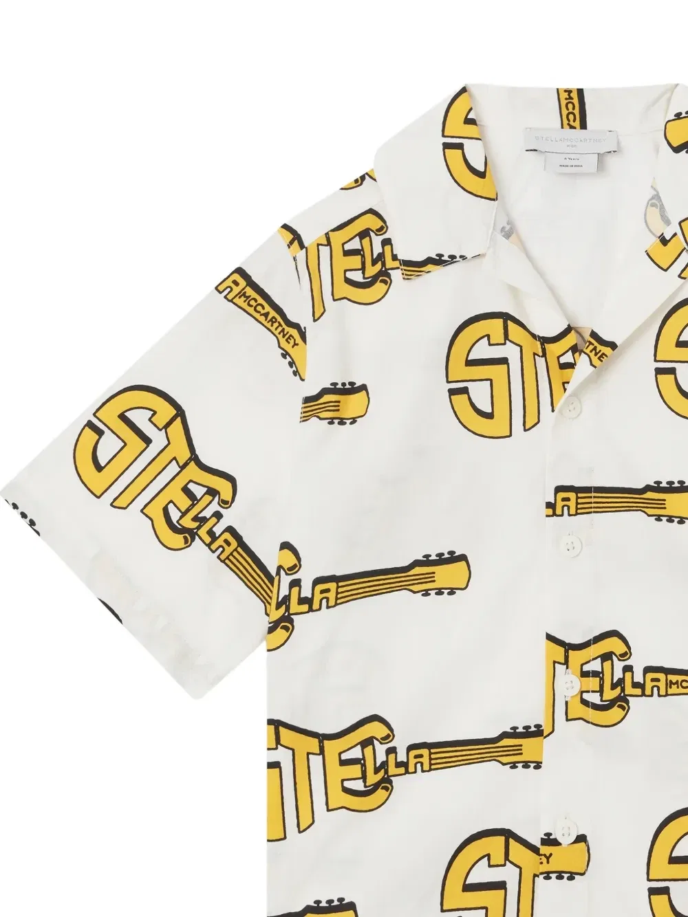Рубашка с логотипом и принтом Stella McCartney Kids, белый — фото 3