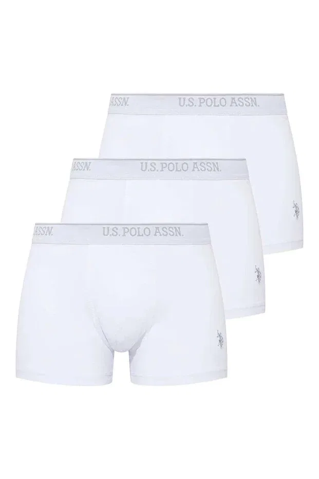 Мужские трусы-боксеры хлопковые комплект 3 шт. U.S. Polo Assn., White