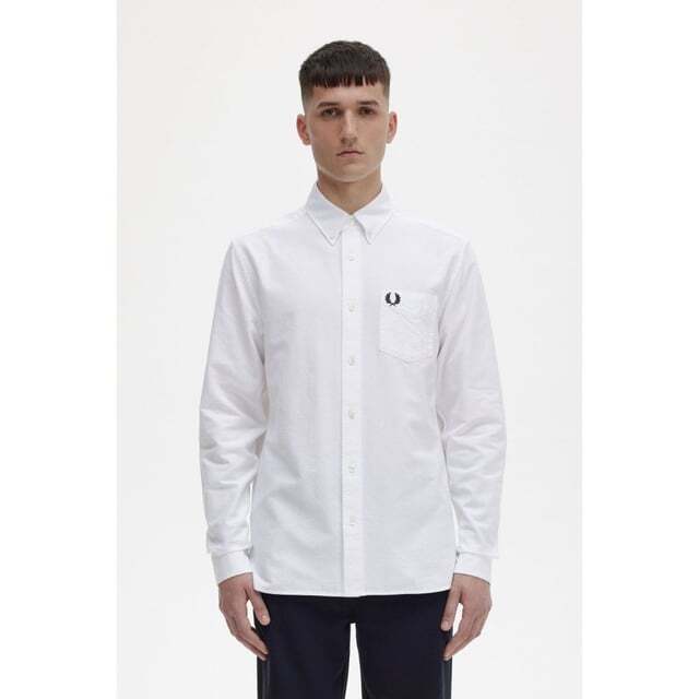 

Мужская оксфордская рубашка с длинным рукавом Fred Perry, белый