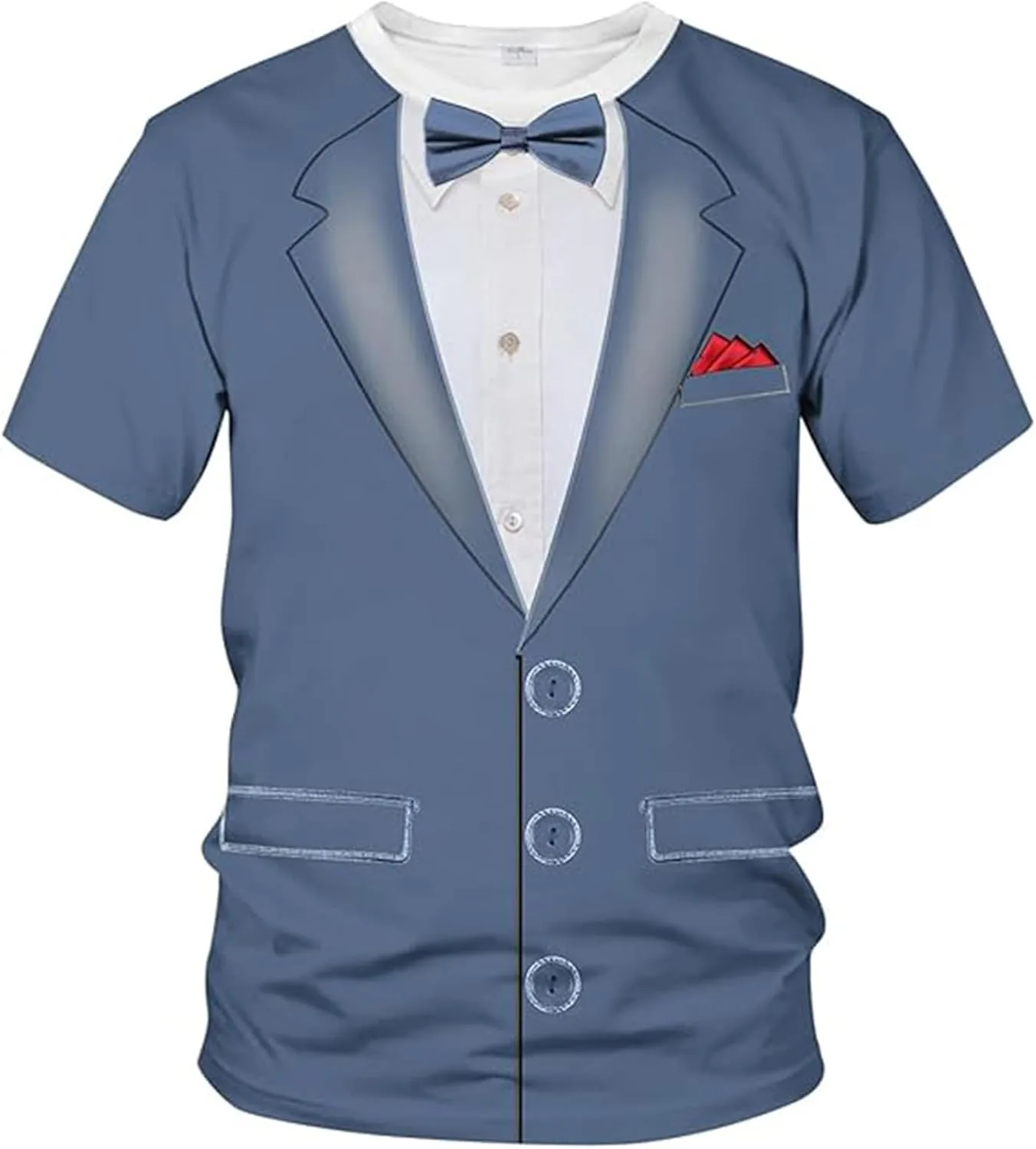 

Мужская футболка Tuxedo с коротким рукавом и карманом Sdeycui
