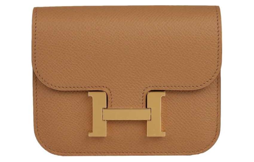

HERMES Констанс Слим Клатч Кошелек Поясная Сумка Женская 2S Кунжут