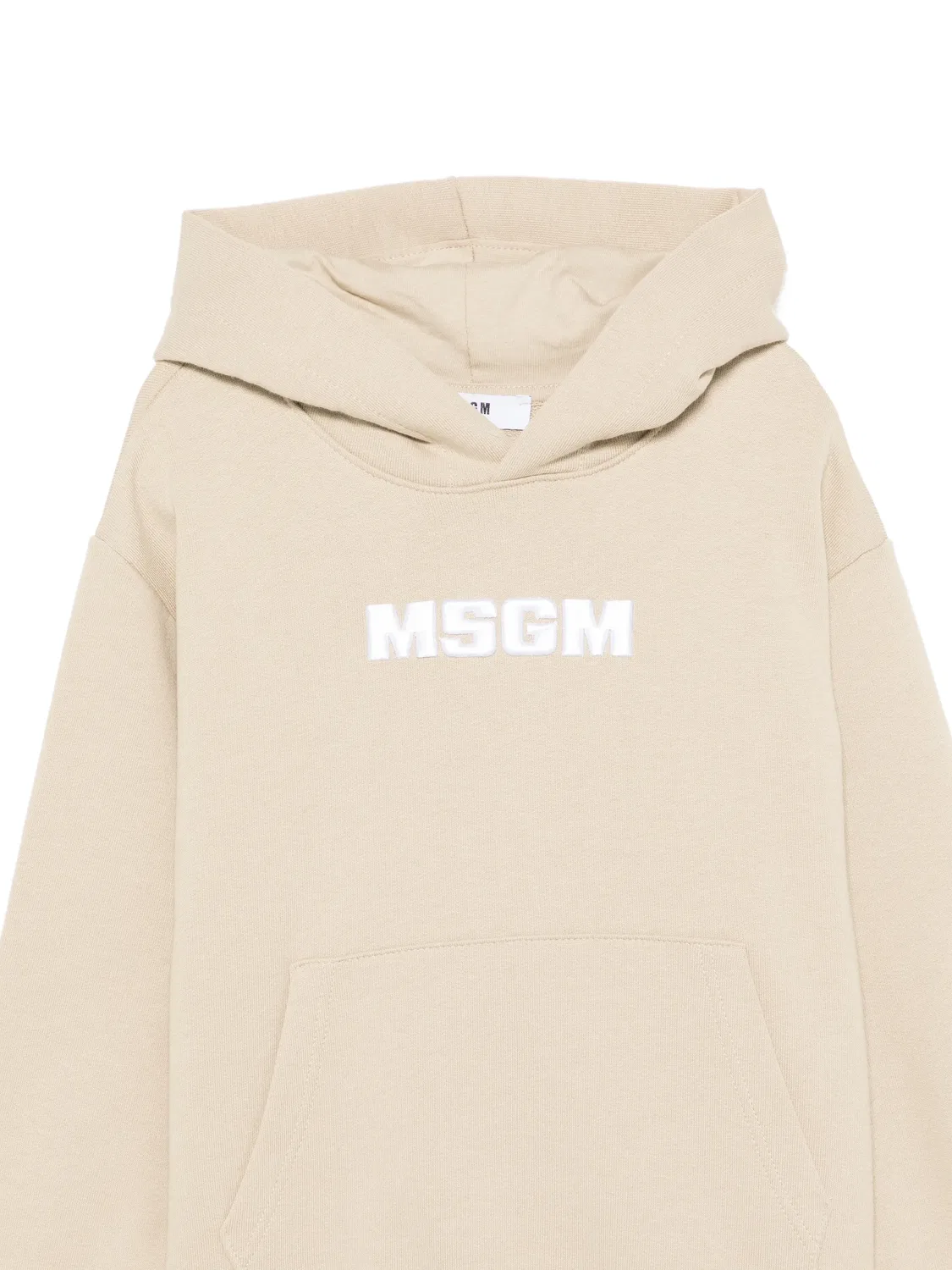 Толстовка с капюшоном из хлопка MSGM, нейтральные — фото 2