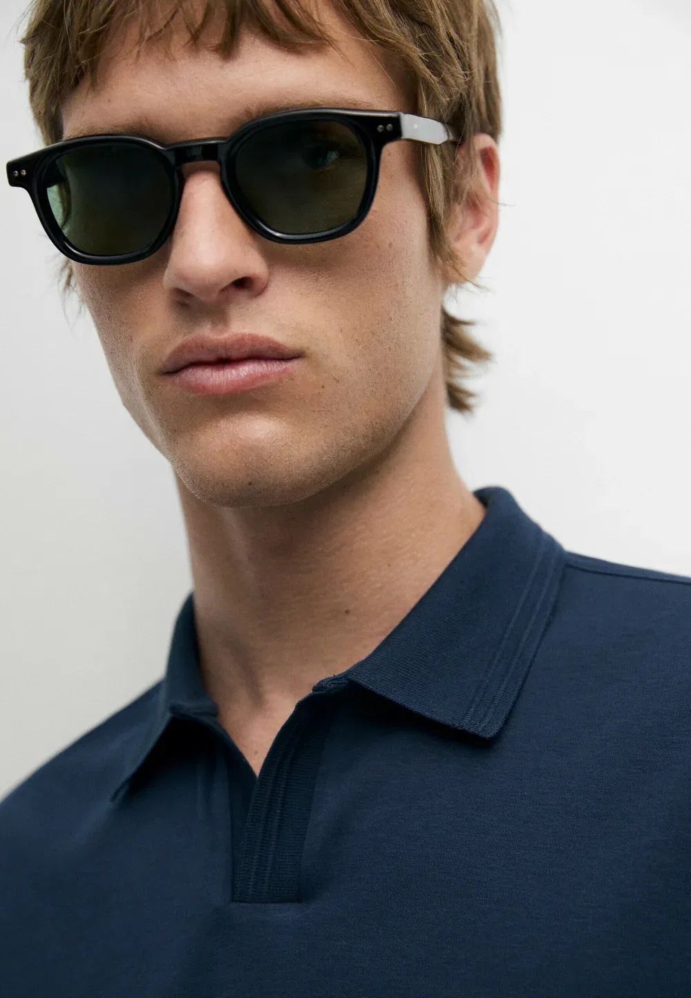 Рубашка поло Massimo Dutti, Blue — фото 4
