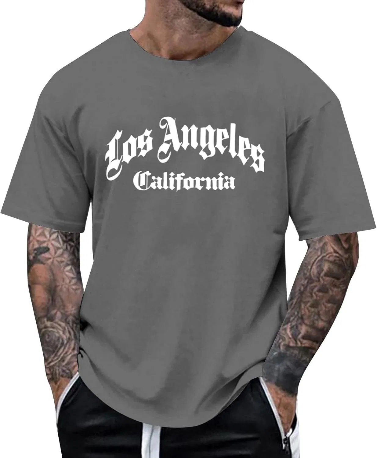 Мужская футболка с принтом Crewneck Generic, Grey