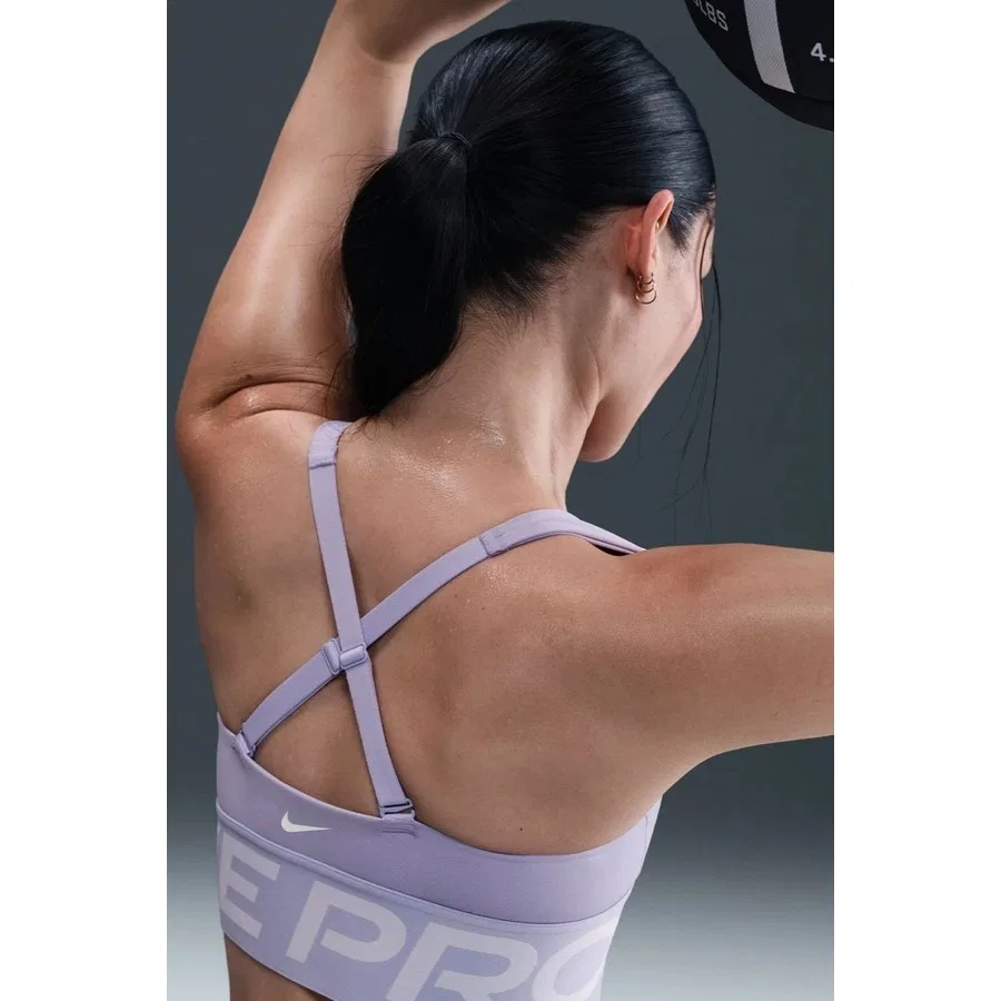 Спортивный бюстгальтер с V-образным вырезом Pro Indy Plunge-Support Bra Nike, Темно-синий — фото 2