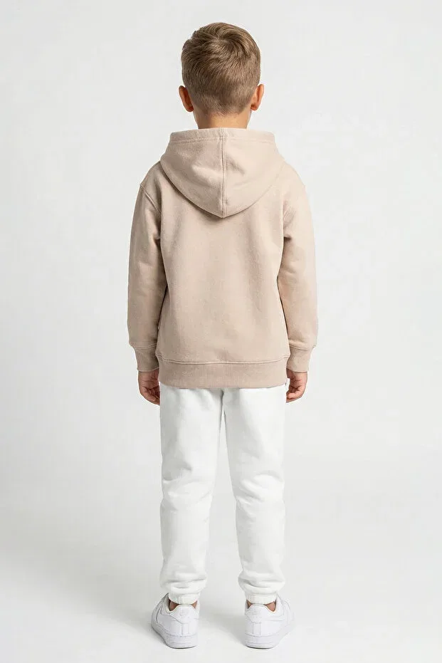 Детское худи с капюшоном хлопковое Unisex kids hooded sweatshirt Abruzzo, Beige — фото 4