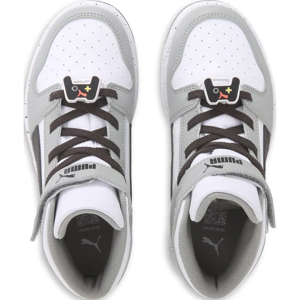 Детские высокие кроссовки Rebound Layup Puma, Grey/Black — фото 4