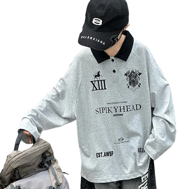 Детское поло для мальчиков с коротким рукавом Lanza, Light Gray