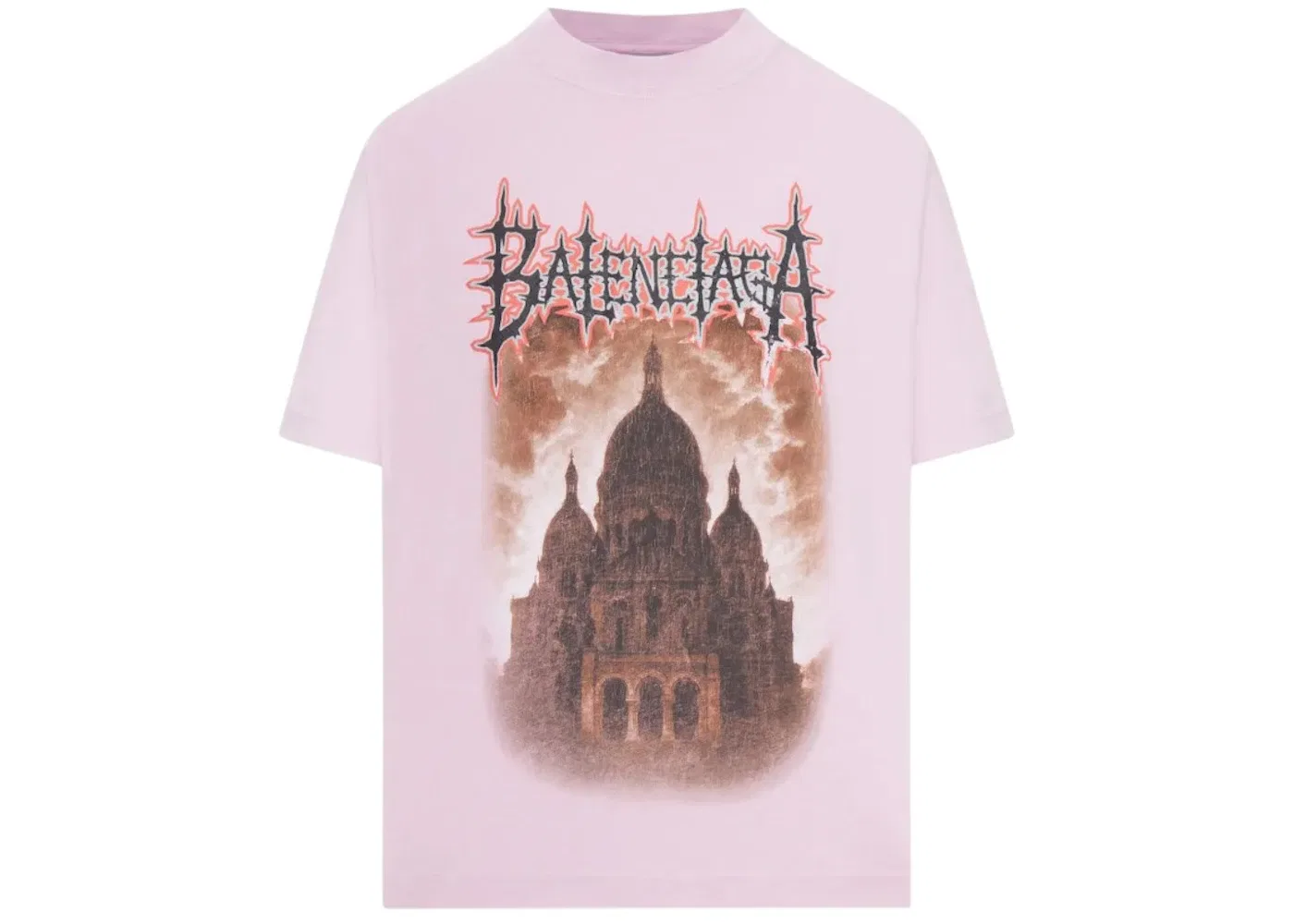 Женская футболка с принтом Balenciaga T-shirt, Old Pink