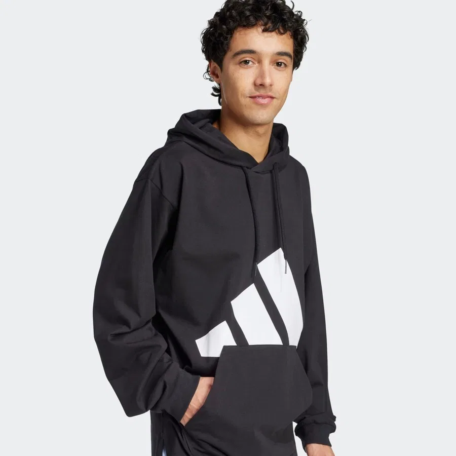 Худи с капюшоном с длинным рукавом adidas Sportswear IN6183 Essentials Big Logo Single Jersey Hoodie, Черный — фото 4