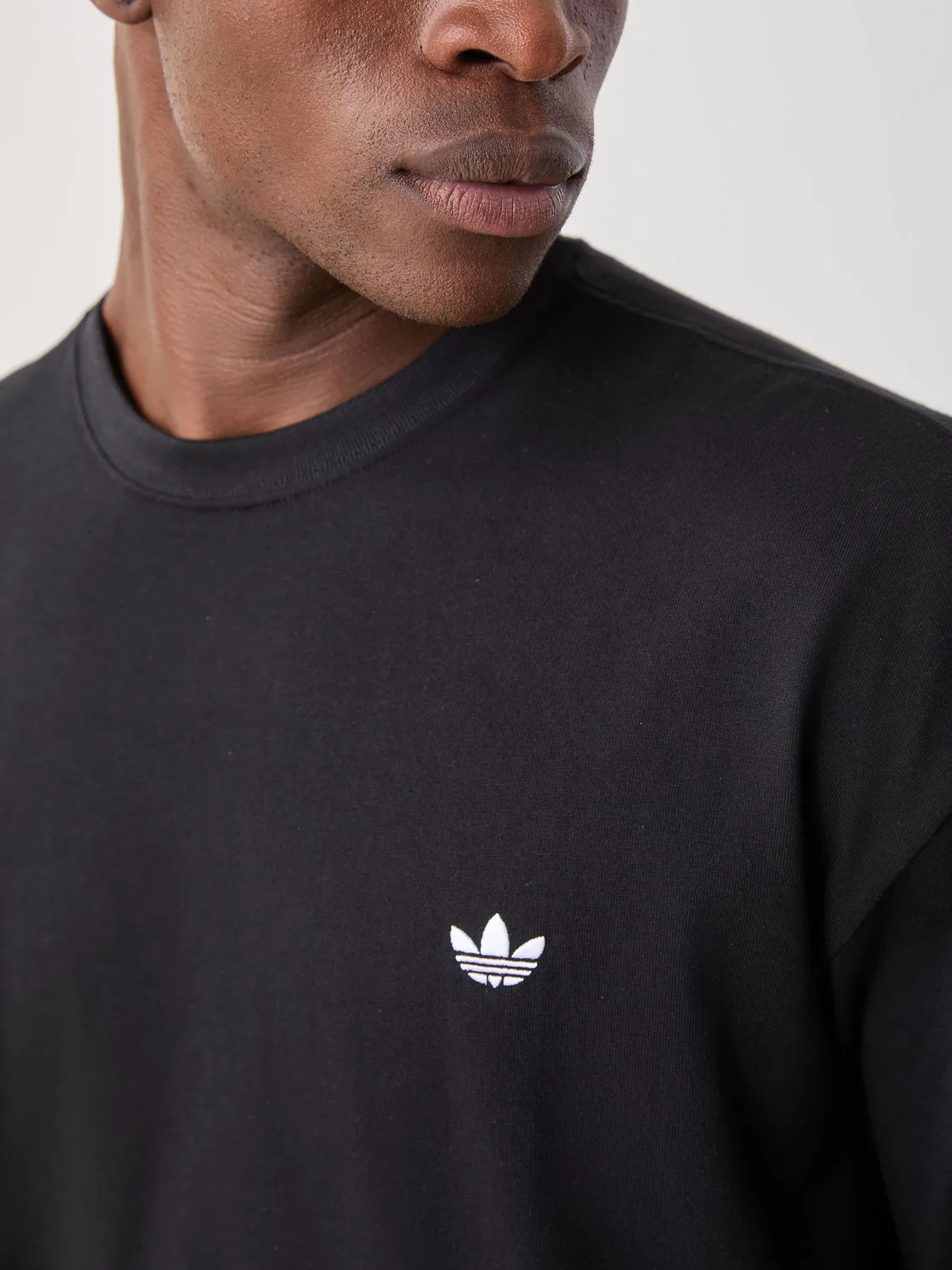 Футболка с длинным рукавом Trefoil Essentials, adidas Originals, черный — фото 4