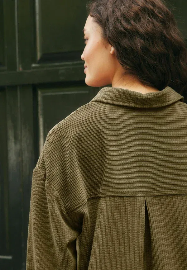 Блузка длинным рукавом, однотонная Long sleeve Next, Khaki Green, зеленый/хаки — фото 3