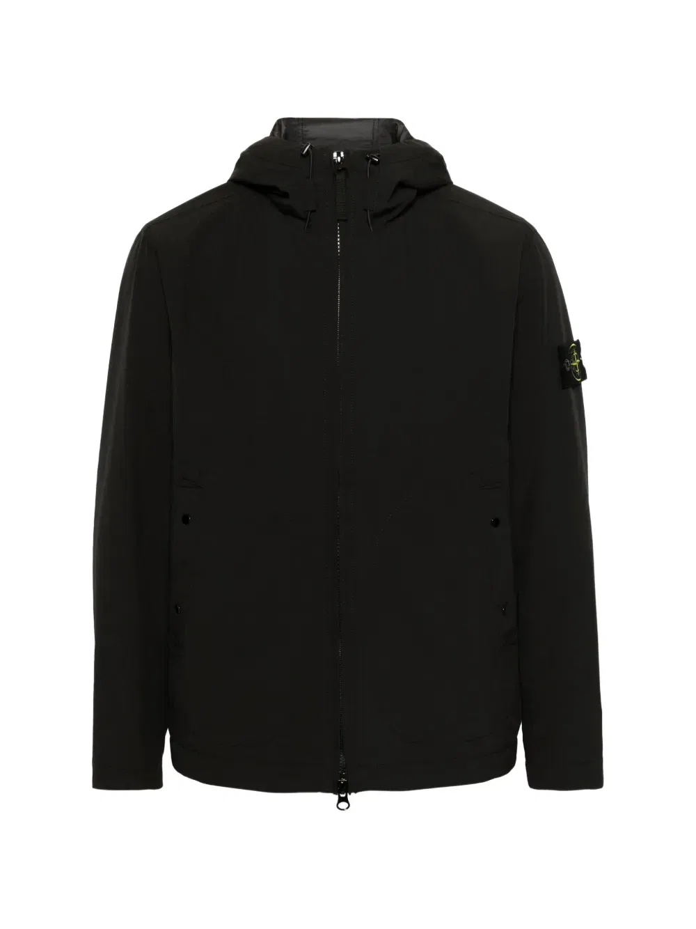 Куртка с капюшоном с логотипом Stone Island, черный