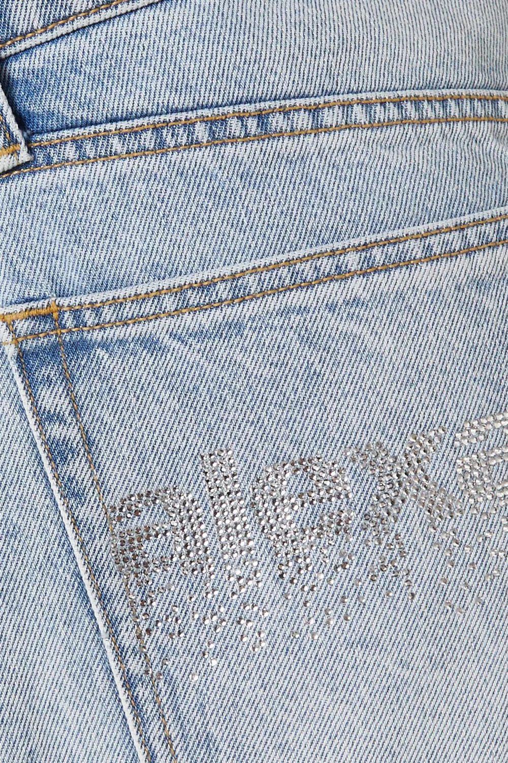 Шорты свободного кроя с логотипом Crystal Logo Alexander Wang — фото 4