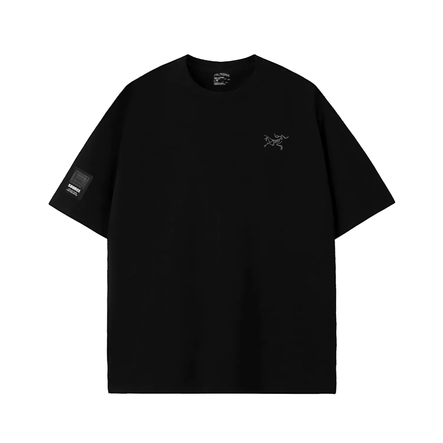 Футболка с круглым вырезом, с принтом KRAGG, Arcteryx, Black