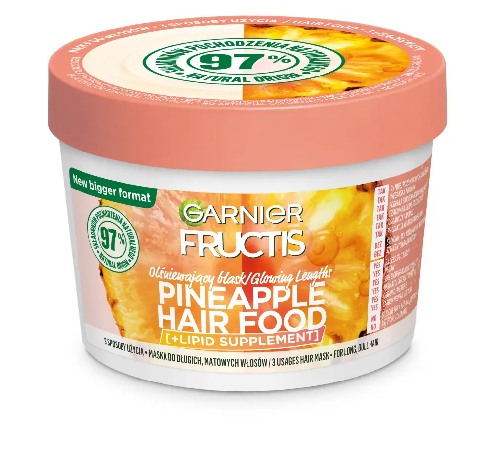 

Garnier Fructis Pineapple Hair Food маска для длинных и тусклых волос, 400 мл
