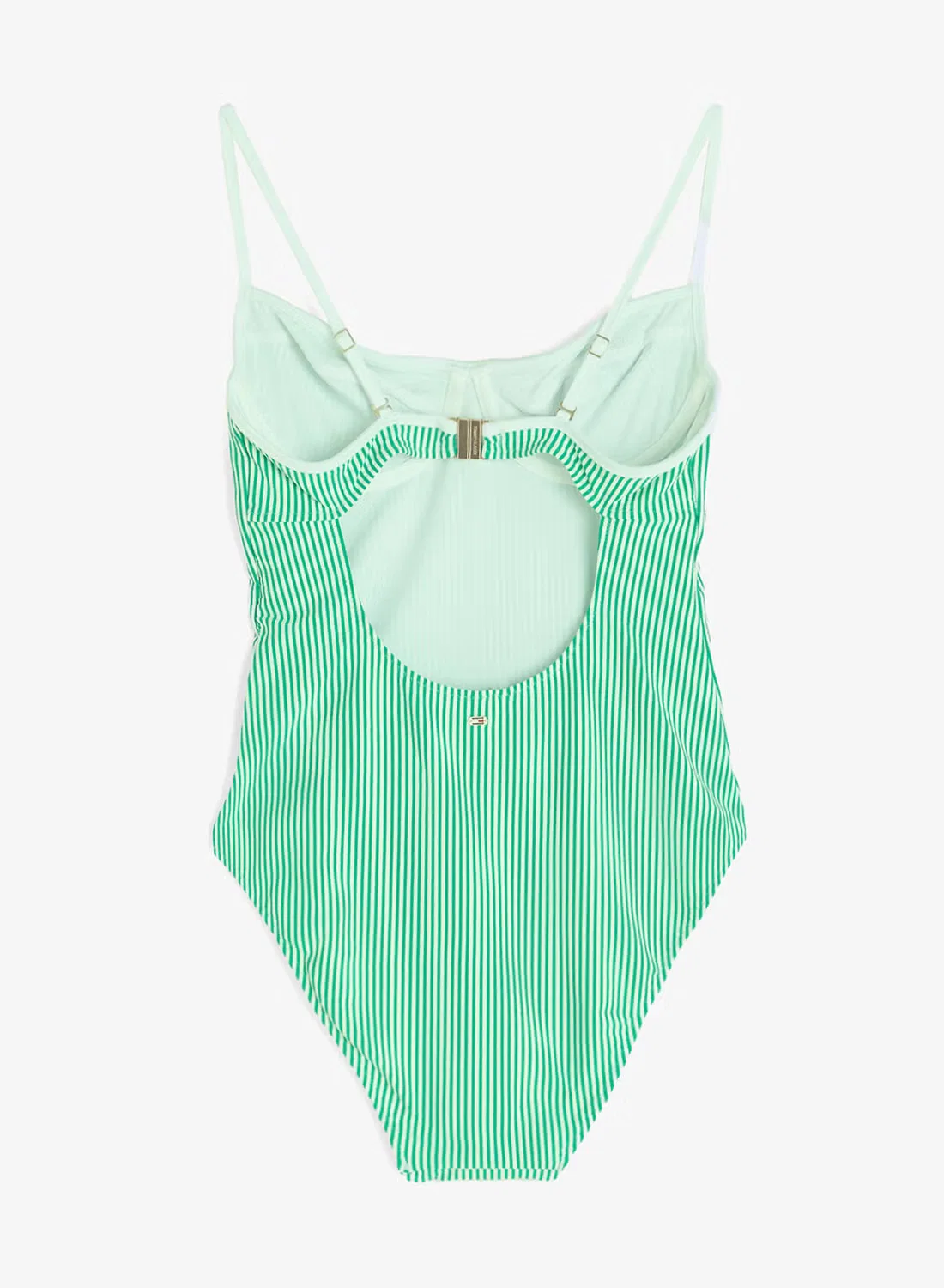 Купальник с чашечками demi Essential seersucker Tommy Hilfiger, зеленый — фото 2