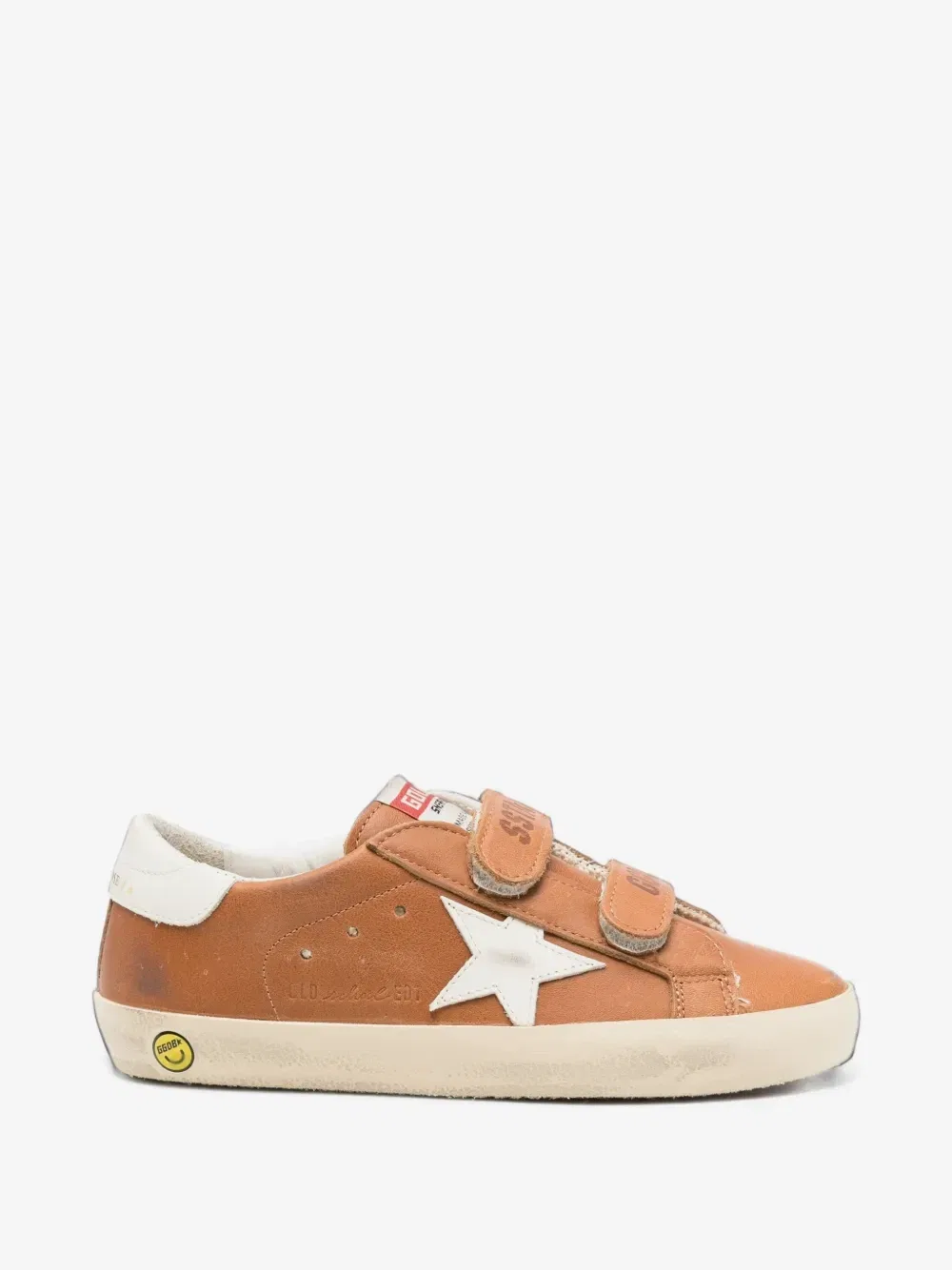 Кроссовки Super-Star с липучкой Golden Goose Kids, коричневый