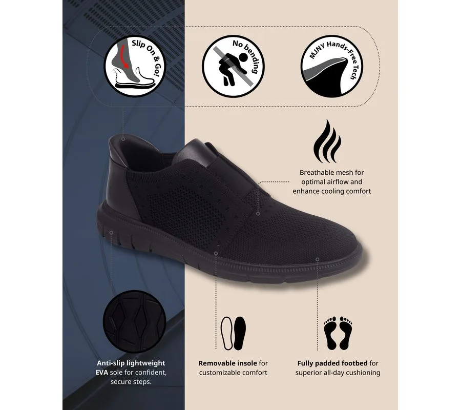 Мужские легкие сетчатые оксфорды South Street с технологией Hands-Free Slip On Marc Joseph New York, черный/черный — фото 4