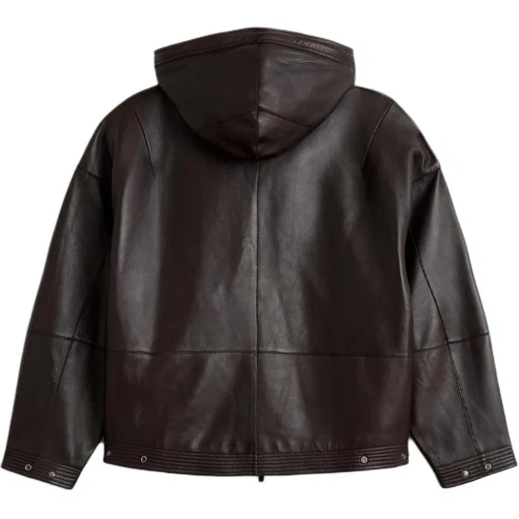Мужская куртка с капюшоном, прямой крой, ZARA, Dark Brown — фото 3