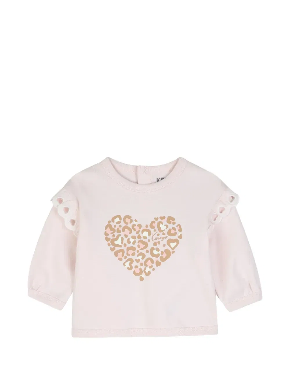 Комплект с оборками и леопардовым принтом Kenzo Kids, розовый — фото 3