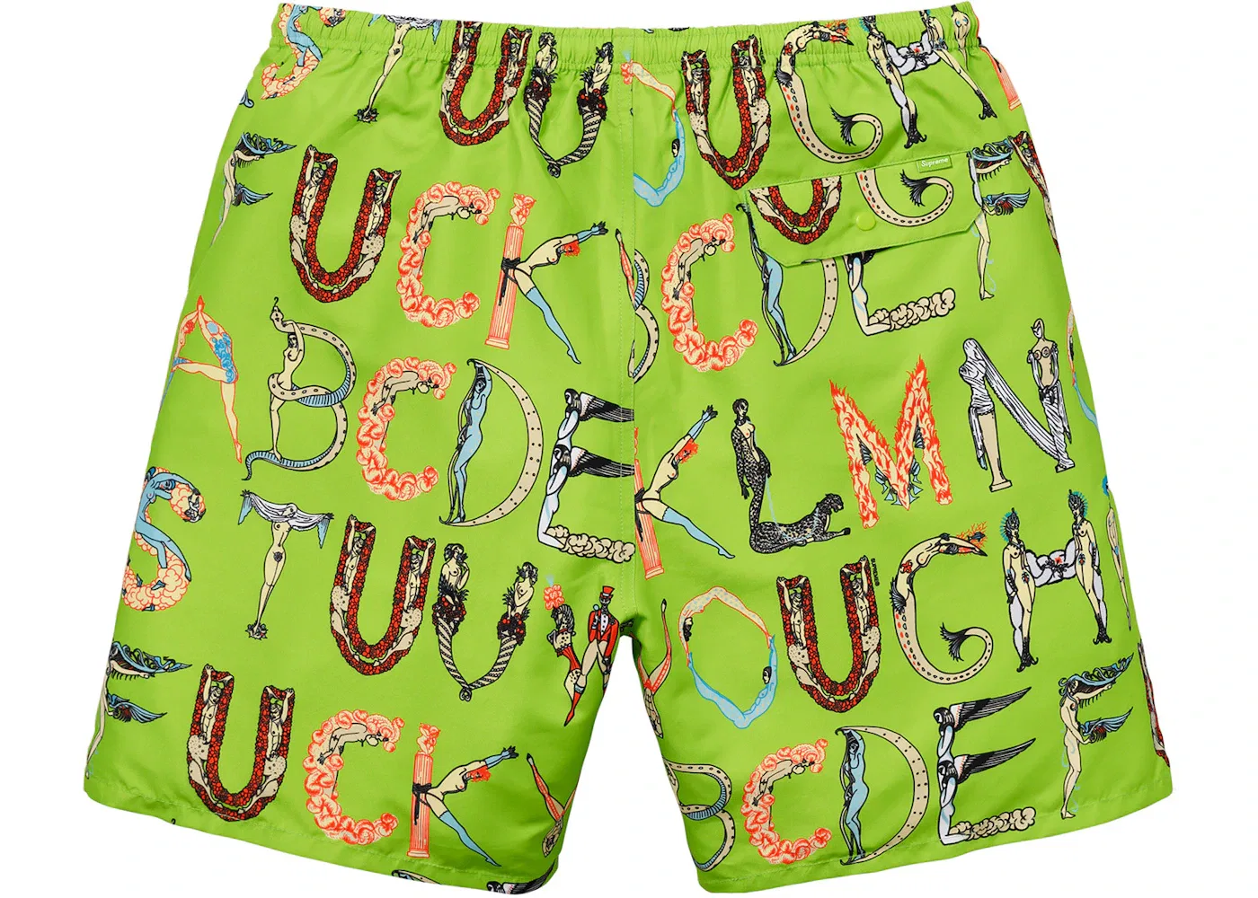 Мужские шорты с принтом Supreme Short, Lime — фото 2