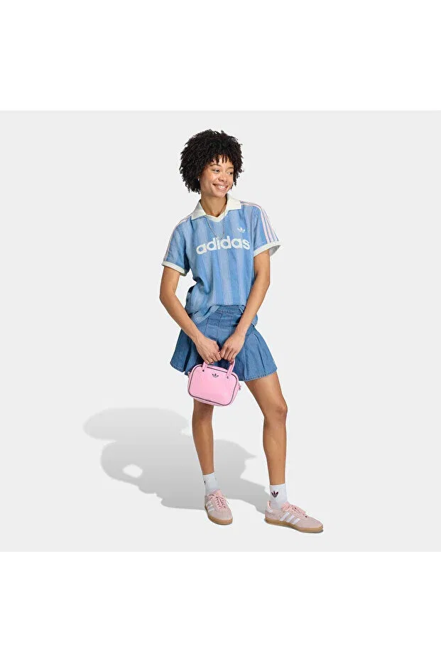 Женская футболка джинсовая с коротким рукавом Adidas, Blue — фото 2