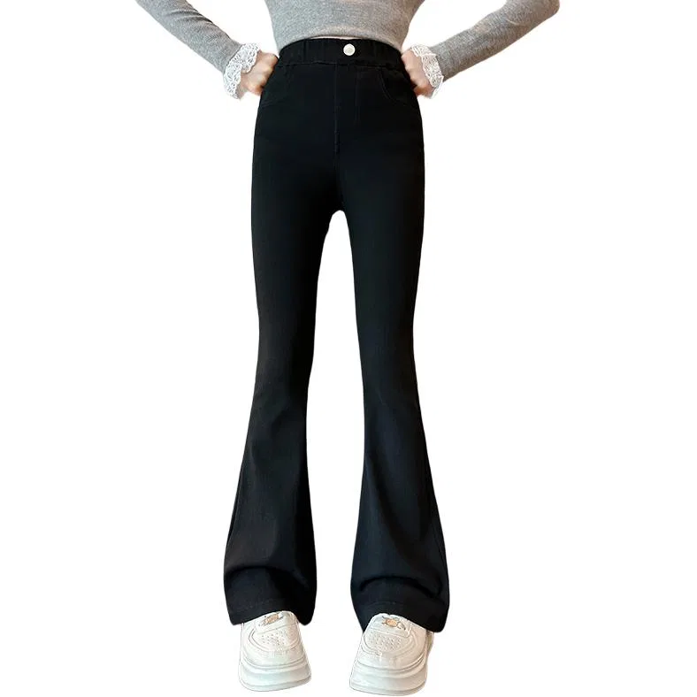 Детские джинсы утепленные Black Flared Pants PLANDOO