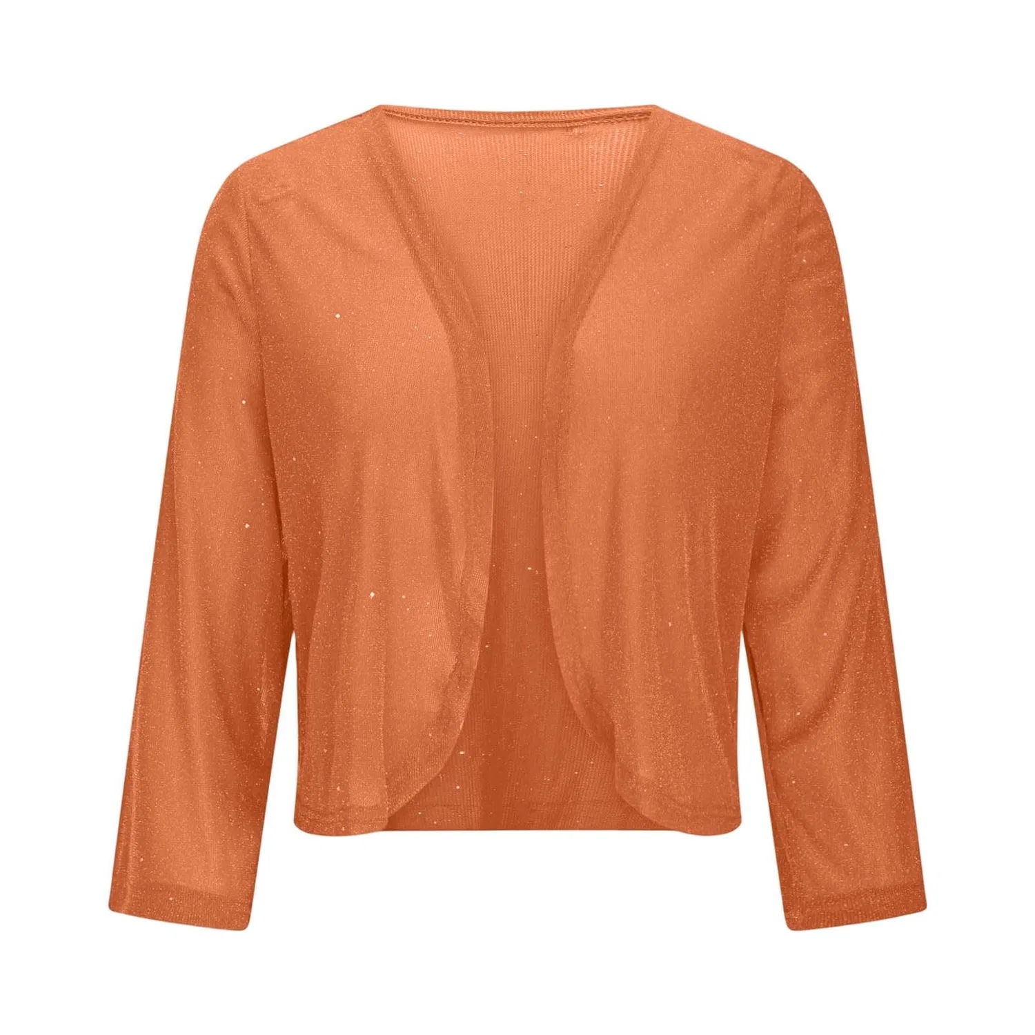 Женская легкая куртка с длинным рукавом, свободного кроя, Colore: arancione — фото 4