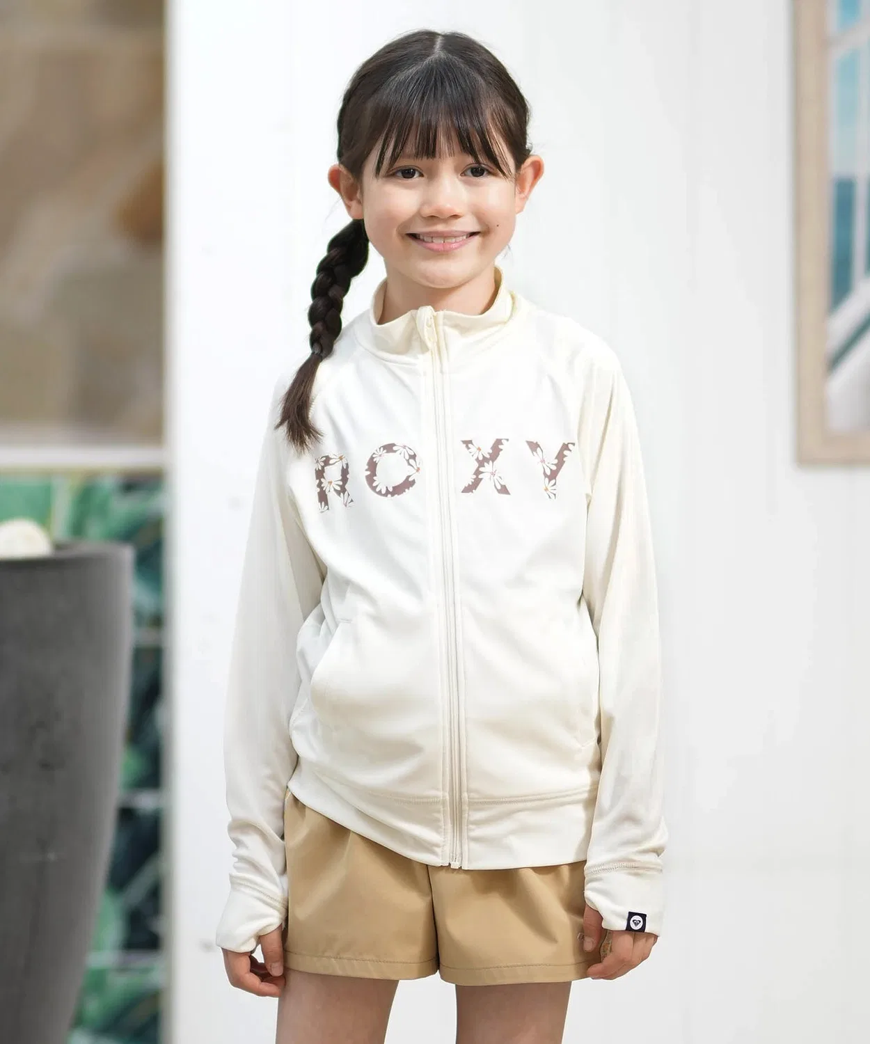 Детский рашгард с принтом Zip-Up ROXY SPLASHY STAND, Киari