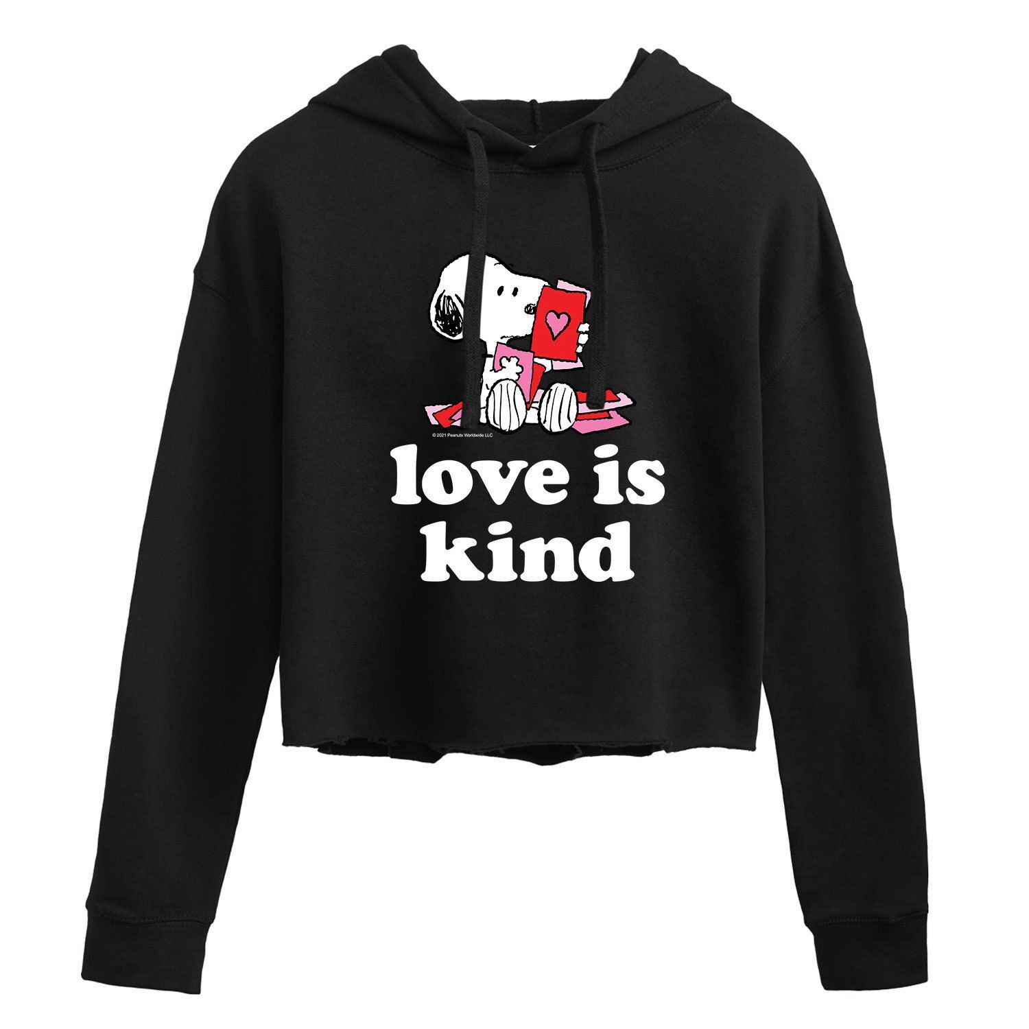 

Укороченное худи с рисунком Peanuts для детей Juniors "Love Is Kind" Licensed Character