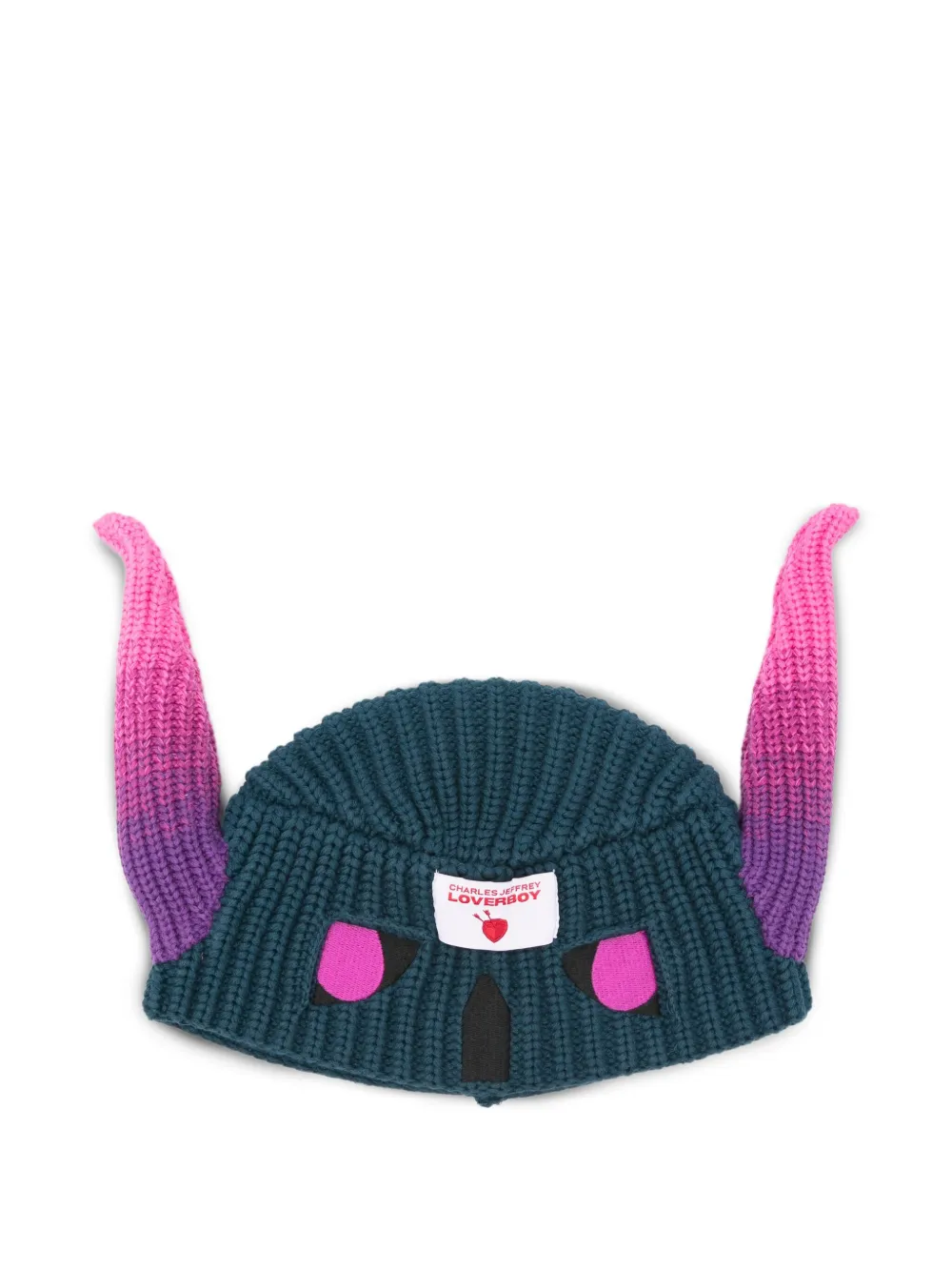 

Вязаная шапка с роговыми деталями Charles Jeffrey Loverboy, коричневый