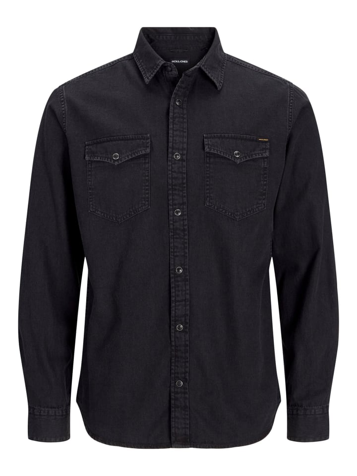 

Рубашка Jack & Jones, черный деним