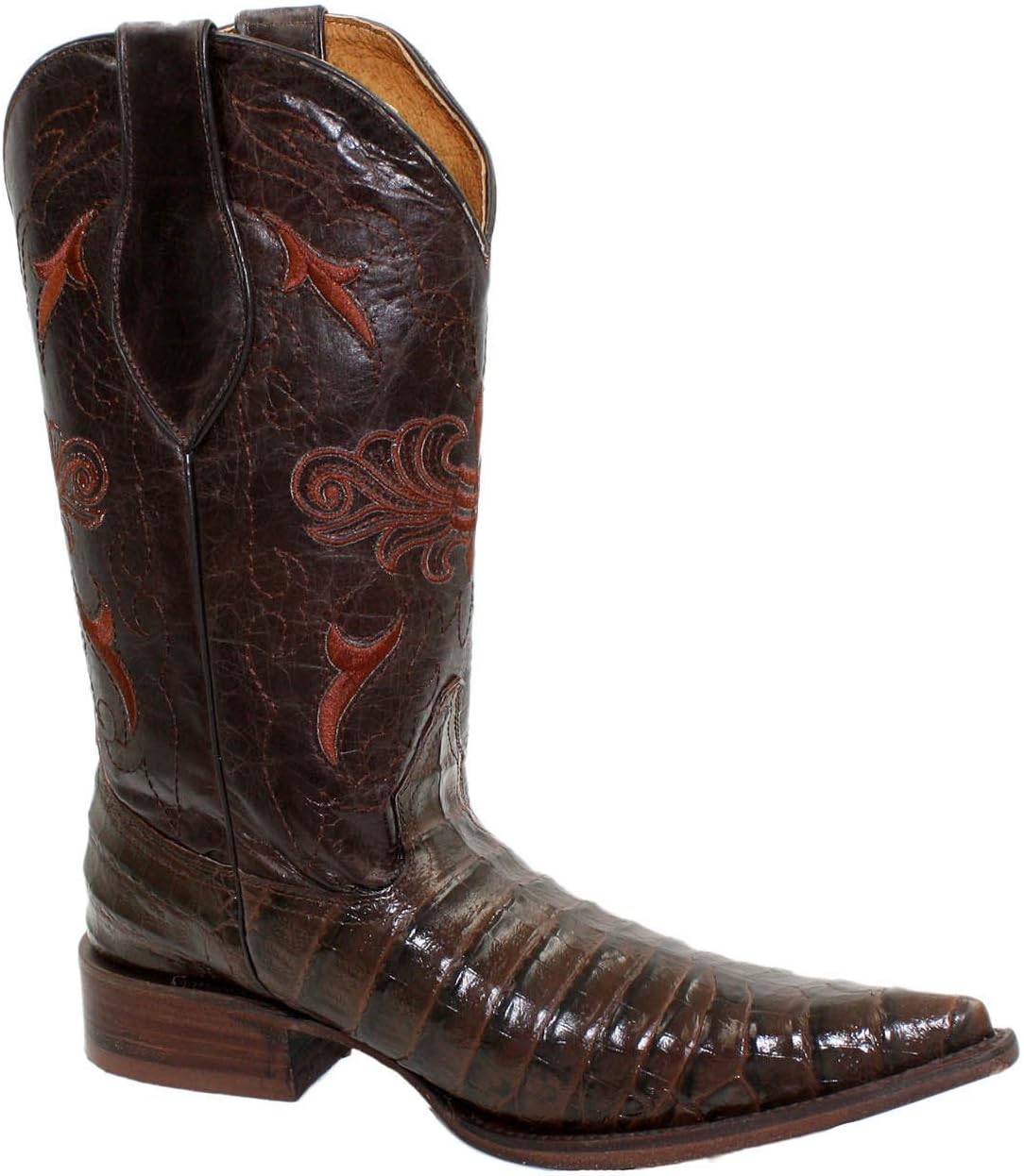 

Мужские ковбойские сапоги Dona Michi с ручной отделкой из кожи крокодила и аллигатора, с принтом на животе, коричневый