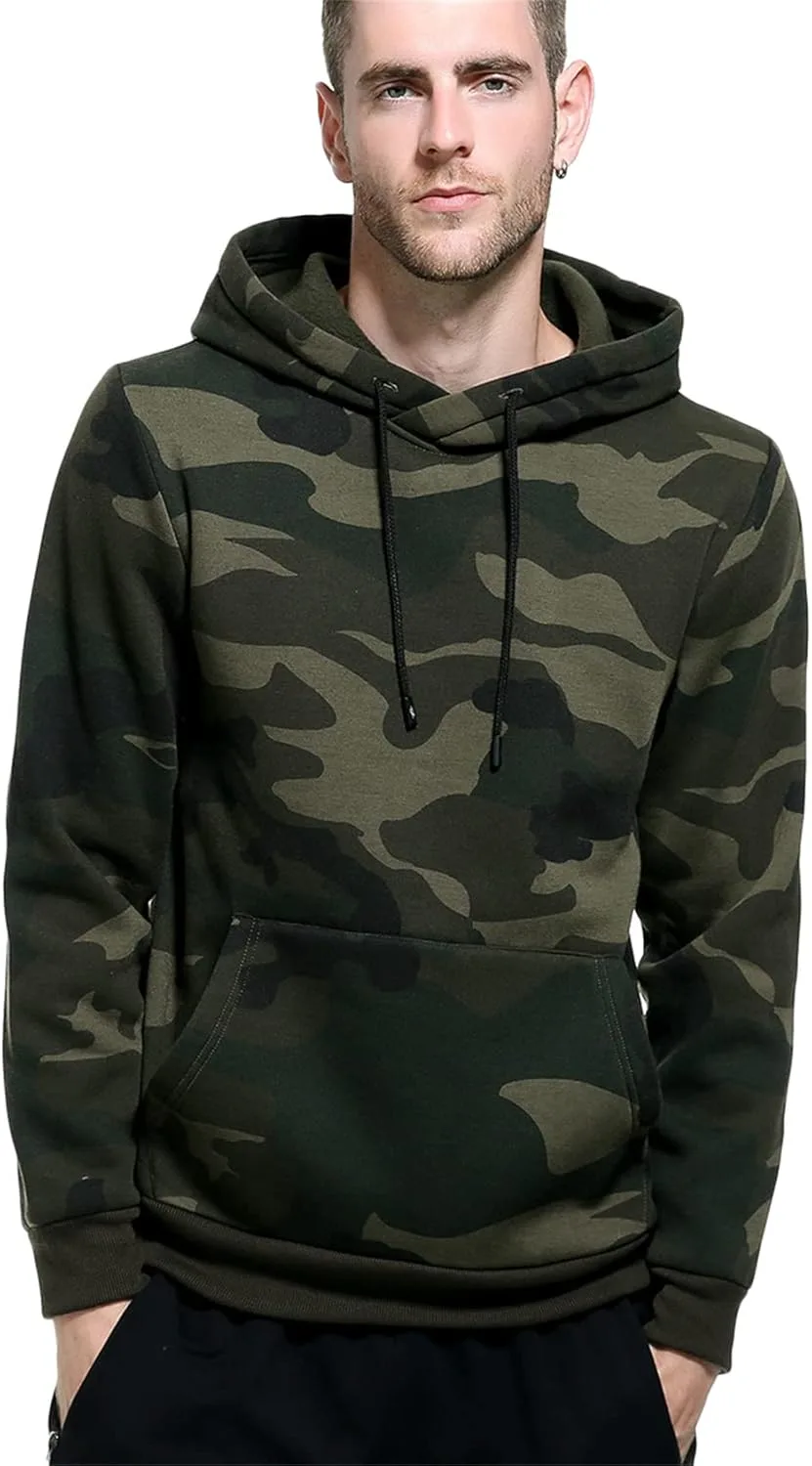 

Мужской худи с капюшоном на шнурке, камуфляж, свободный lonwick