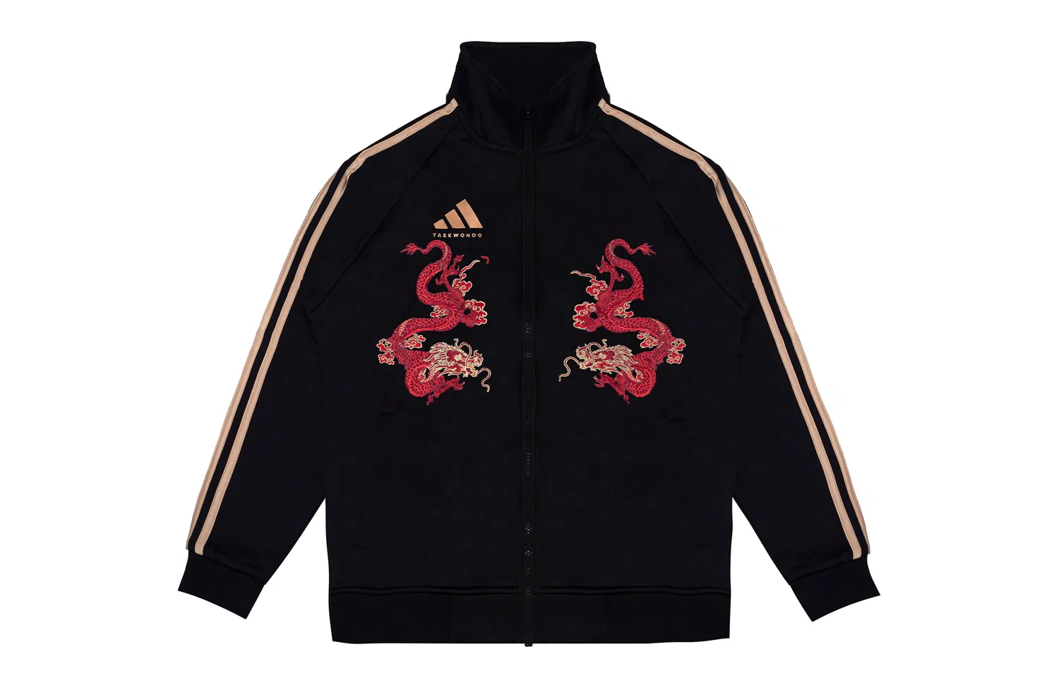 Куртка унисекс Black/Gold, стойка, средняя плотность Adidas, Black Gold