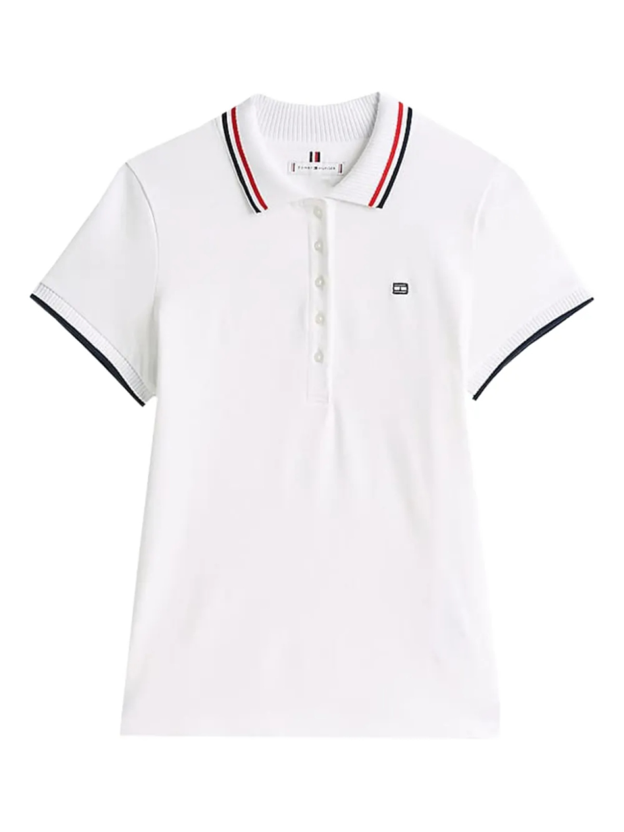 

Рубашка-поло Tommy Hilfiger logo polo top, белый