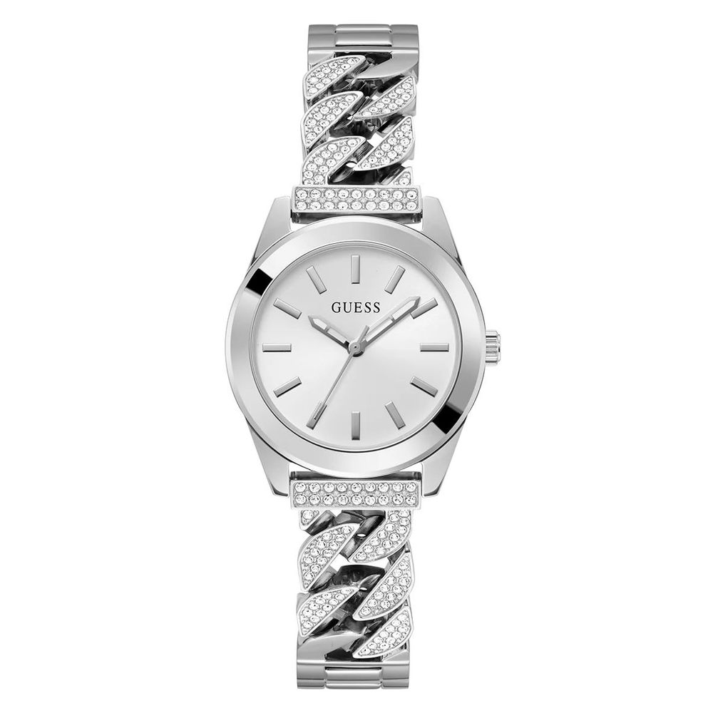 

Часы из серой нержавеющей стали Guess