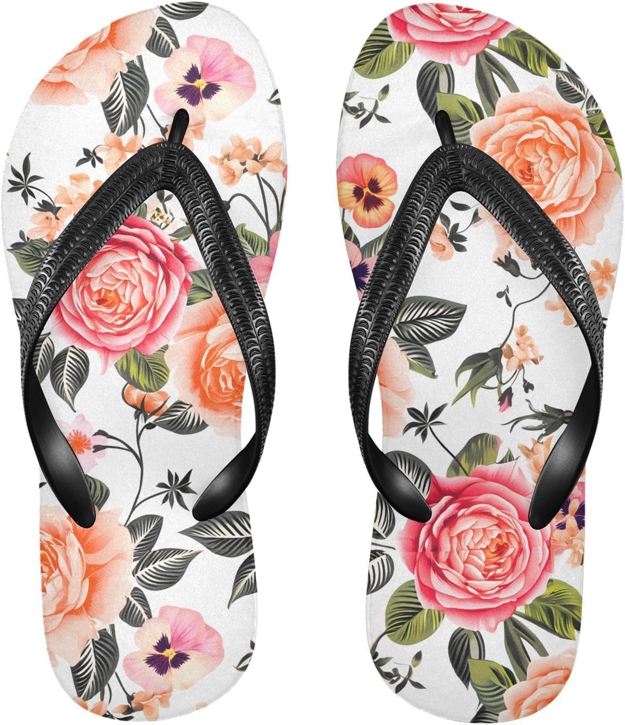 

Мужские и женские шлепанцы с цветочными листьями анютиных глазок, белые пляжные сандалии на резиновой подошве, летние тапочки с нескользящей подошвой Sinestour