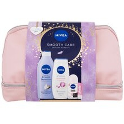 

Набор Smooth Care Skincare Moments — включает Oth Sensation 400 мл, крем для душа Diamond Argan Oil 250 мл и невидимый черный антиперспирант Nivea