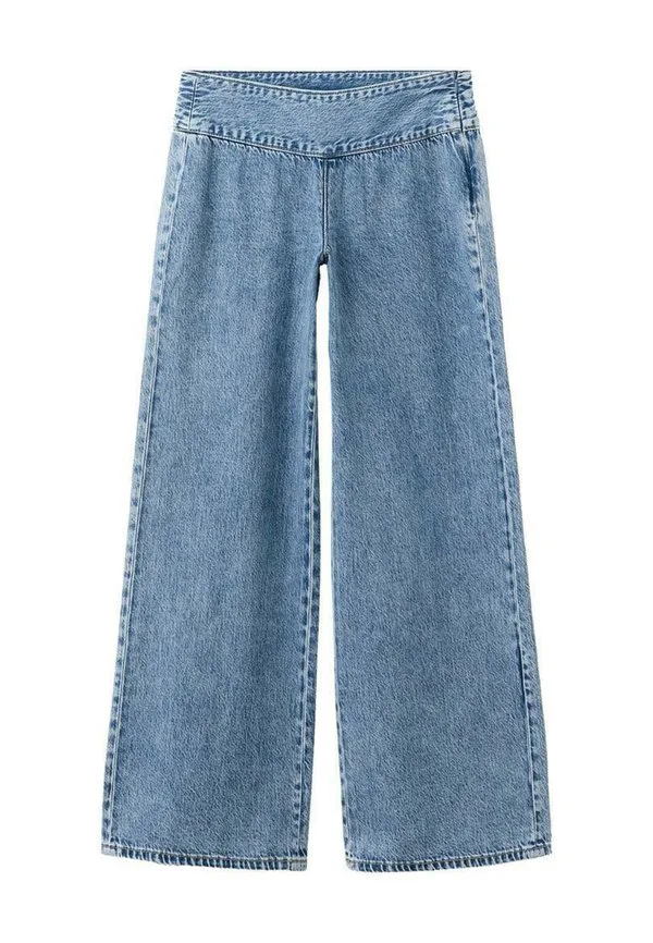 Подростковые расклешенные джинсы Mango Kids, Blue Denim — фото 4