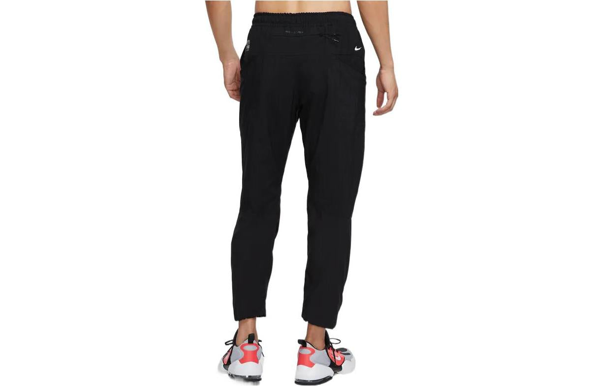 Спортивные брюки Men's Nike Dri-Fit Solid Color Logo Embroidered Drawstring Lacing Sports Pants/Trousers/Joggers Black DQ4823-010 — фото 2