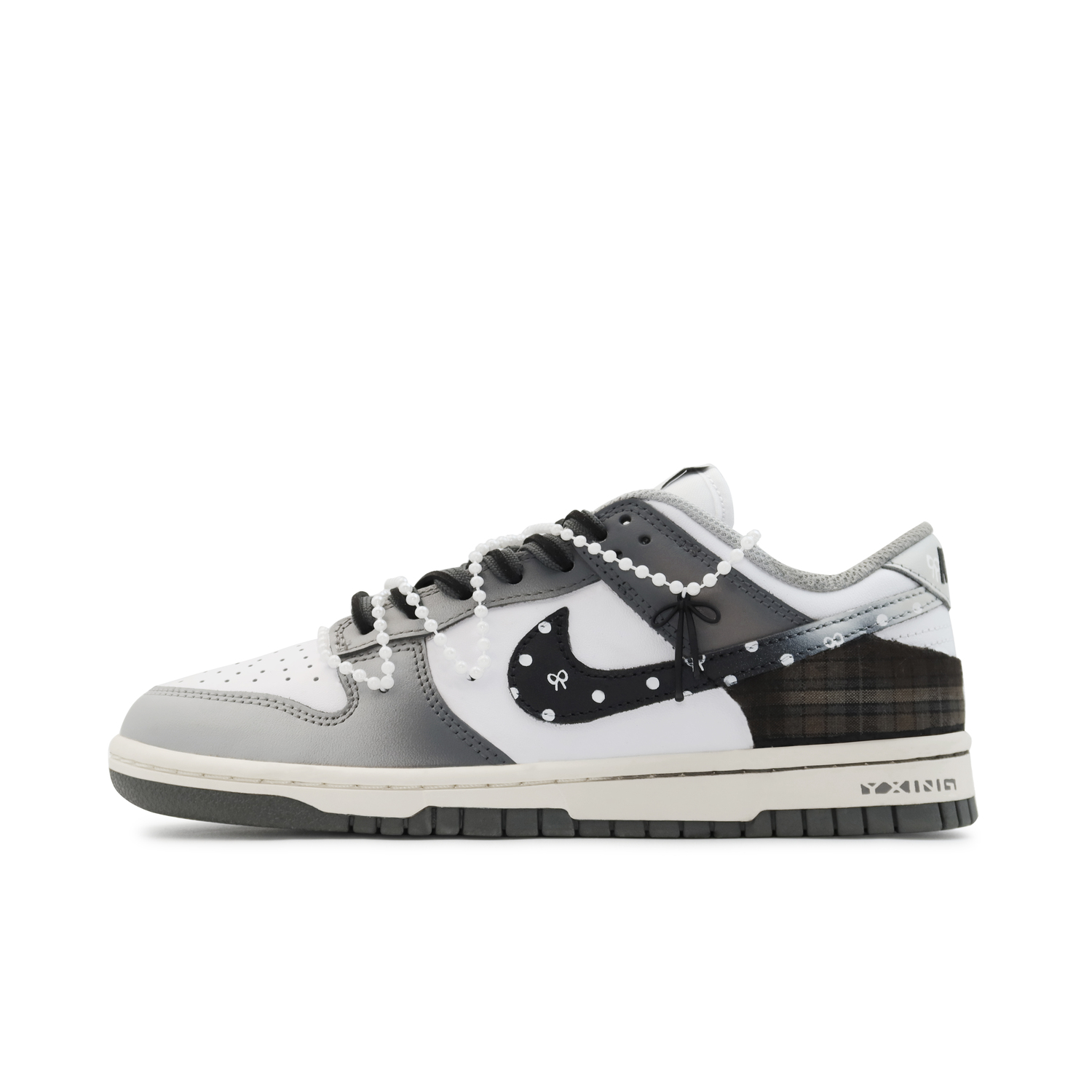 

Кроссовки Nike Dunk Skateboarding Shoes Women's Low-top Black/White/Gray/Brown/Brown, светло-серый